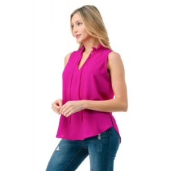 Ariella Ruffle Detail Tank 2 Ariella Ruffle Detail Tank -Gustwillers Clothing Shop Ariella Ruffle Detail Tank HOTPINK 2 90506.1711631548