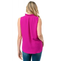 Ariella Ruffle Detail Tank 3 Ariella Ruffle Detail Tank -Gustwillers Clothing Shop Ariella Ruffle Detail Tank HOTPINK 3 52389.1711631548