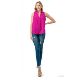 Ariella Ruffle Detail Tank 4 Ariella Ruffle Detail Tank -Gustwillers Clothing Shop Ariella Ruffle Detail Tank HOTPINK 4 10973.1711631549