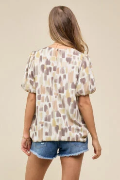 Balloon Sleeve Top -Gustwillers Clothing Shop Balloon Sleeve Top CREAM 3 21423.1711549810