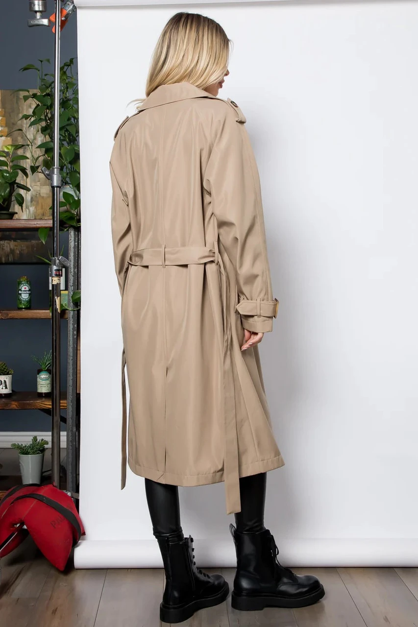 Belted Long Trench Coat Belted Long Trench Coat -Gustwillers Clothing Shop Belted Long Trench Coat TAN 3 05768.1710523729