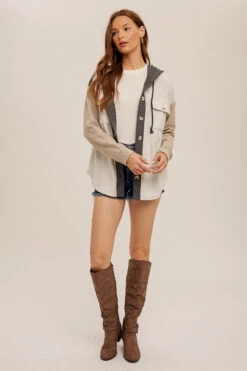 Brushed Jersey Hooded Shacket 4 Brushed Jersey Hooded Shacket -Gustwillers Clothing Shop Brushed Jersey Hooded Shacket HTRGREY 4 12482.1710523511