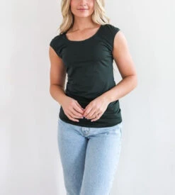 Cap Sleeve Layering Tee 16 Cap Sleeve Layering Tee -Gustwillers Clothing Shop Cap Sleeve Layering Tee PINEGROV 1 59663.1711723240