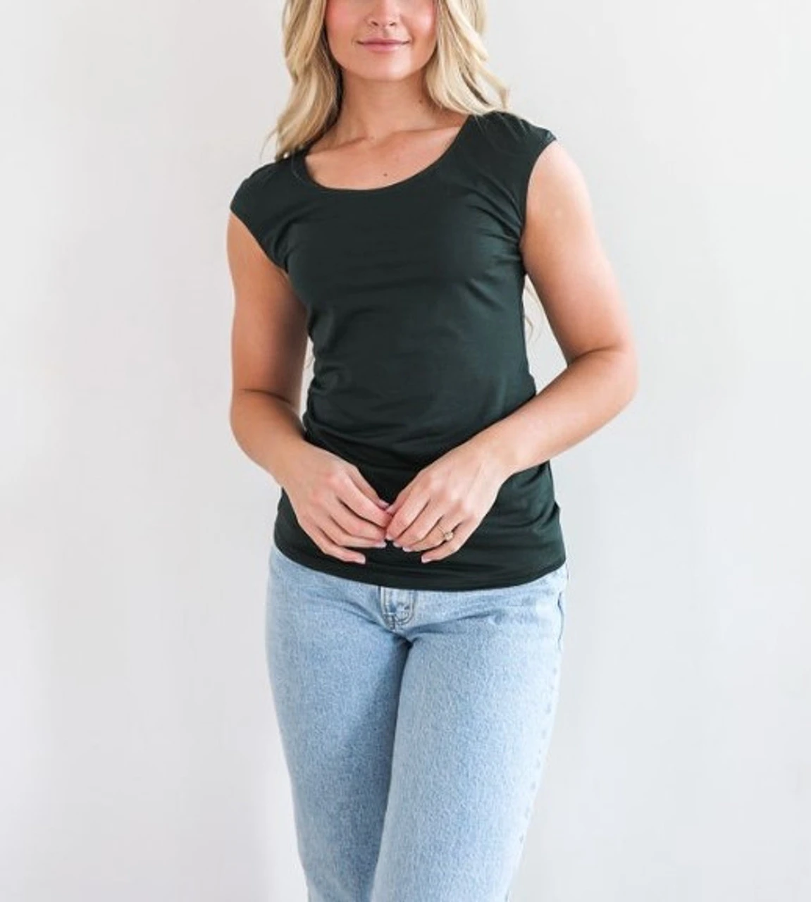 Cap Sleeve Layering Tee Cap Sleeve Layering Tee -Gustwillers Clothing Shop Cap Sleeve Layering Tee PINEGROV 1 59663.1711723240