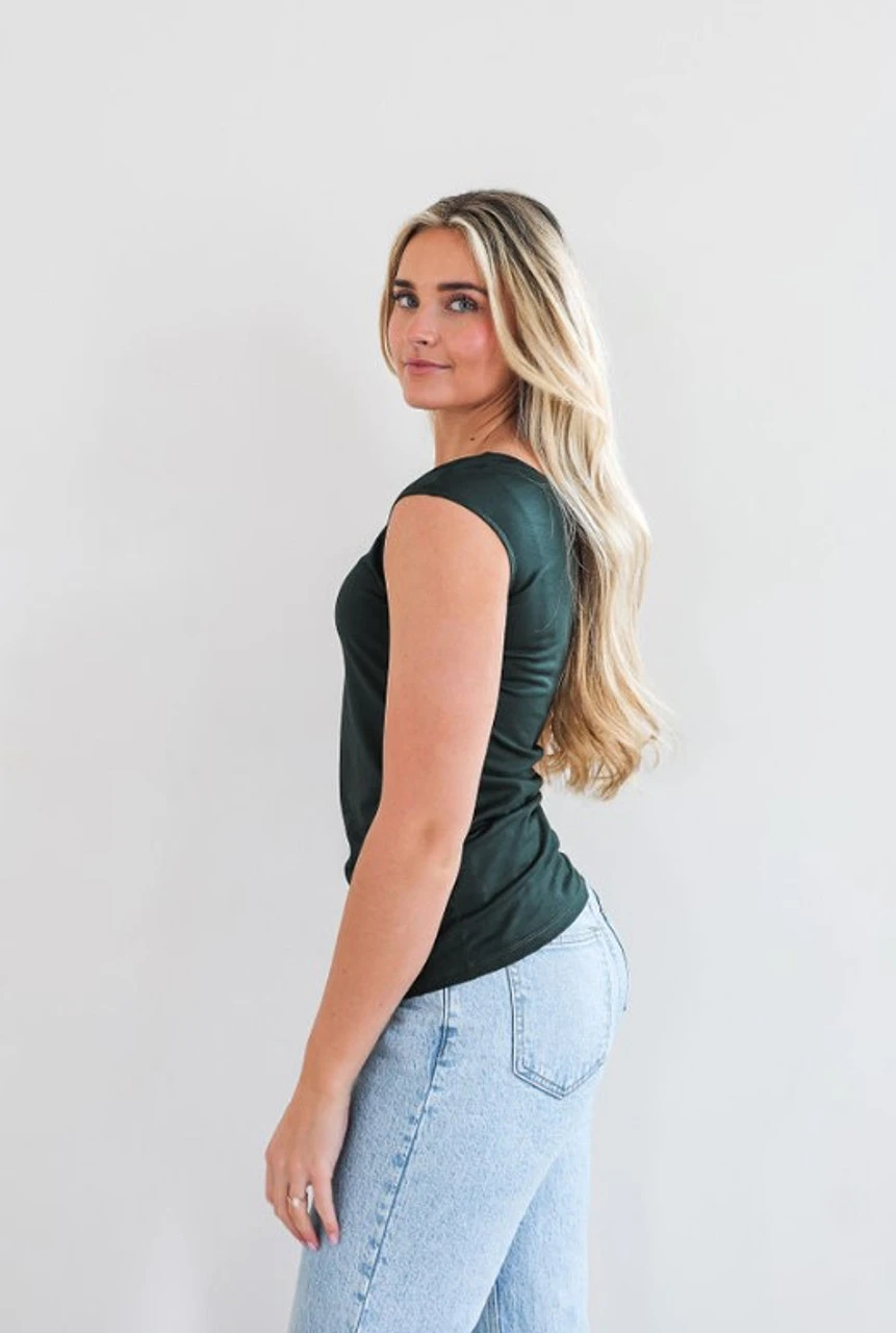 Cap Sleeve Layering Tee Cap Sleeve Layering Tee -Gustwillers Clothing Shop Cap Sleeve Layering Tee PINEGROV 2 88757.1711723242