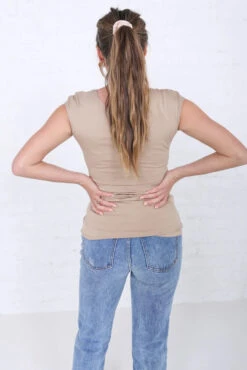 Cap Sleeve Layering Tee 11 Cap Sleeve Layering Tee -Gustwillers Clothing Shop Cap Sleeve Layering Tee SAND 2 92175.1711723233