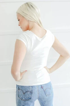 Cap Sleeve Layering Tee 3 Cap Sleeve Layering Tee -Gustwillers Clothing Shop Cap Sleeve Layering Tee WHITE 3 65622.1711723222