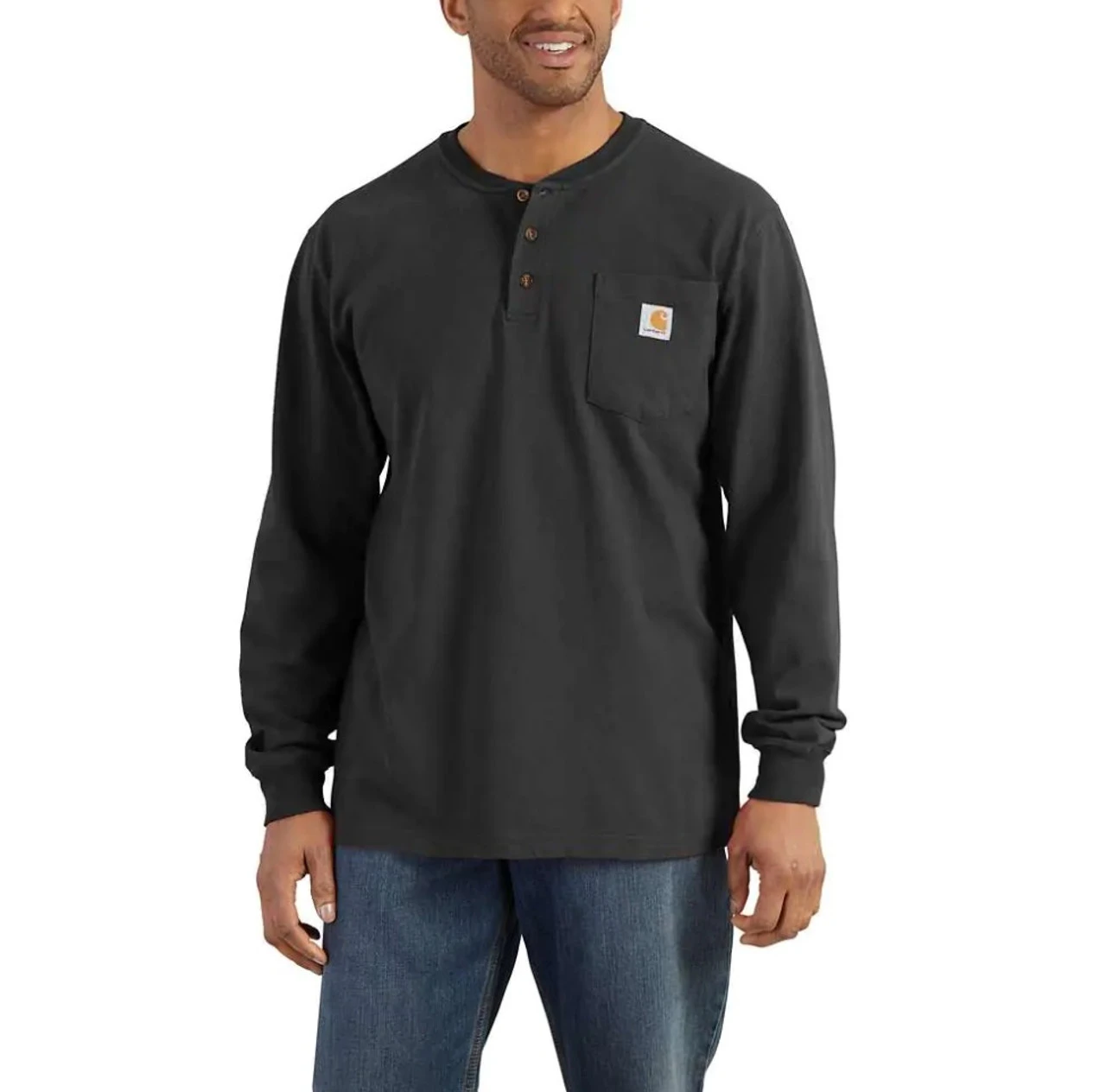 Carhartt Long Sleeve Henley Carhartt Long Sleeve Henley -Gustwillers Clothing Shop Carhartt Long Sleeve Henley BLACK 1 73579.1715609806