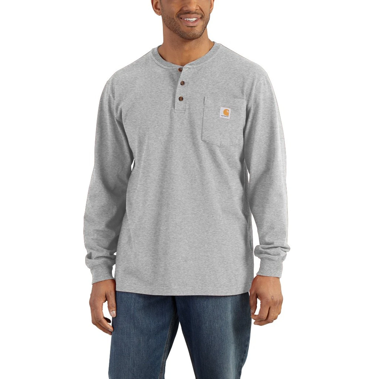 Carhartt Long Sleeve Henley Carhartt Long Sleeve Henley -Gustwillers Clothing Shop Carhartt Long Sleeve Henley HTHRGREY 1 10545.1715609789