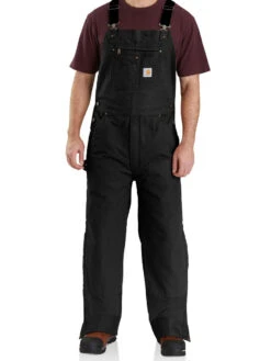 Carhartt Quilt-Lined Washed Duck Bib Overalls -Gustwillers Clothing Shop Carhartt Quilt Lined Washed Duck Bib Overalls BLACK 1 16936.1710791497