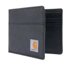 Carhartt Saddle Leather Bifold Wallet -Gustwillers Clothing Shop Carhartt Saddle Leather Bifold Wallet BLACK 2 42744.1717689067