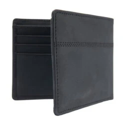 Carhartt Saddle Leather Bifold Wallet -Gustwillers Clothing Shop Carhartt Saddle Leather Bifold Wallet BLACK 4 54060.1717689068