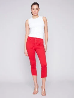 Charlie B Stretch Cropped Pant -Gustwillers Clothing Shop Charlie B Stretch Cropped Pant CHERRY 3 75613.1710523899