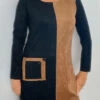 Colorblock Suede Dress