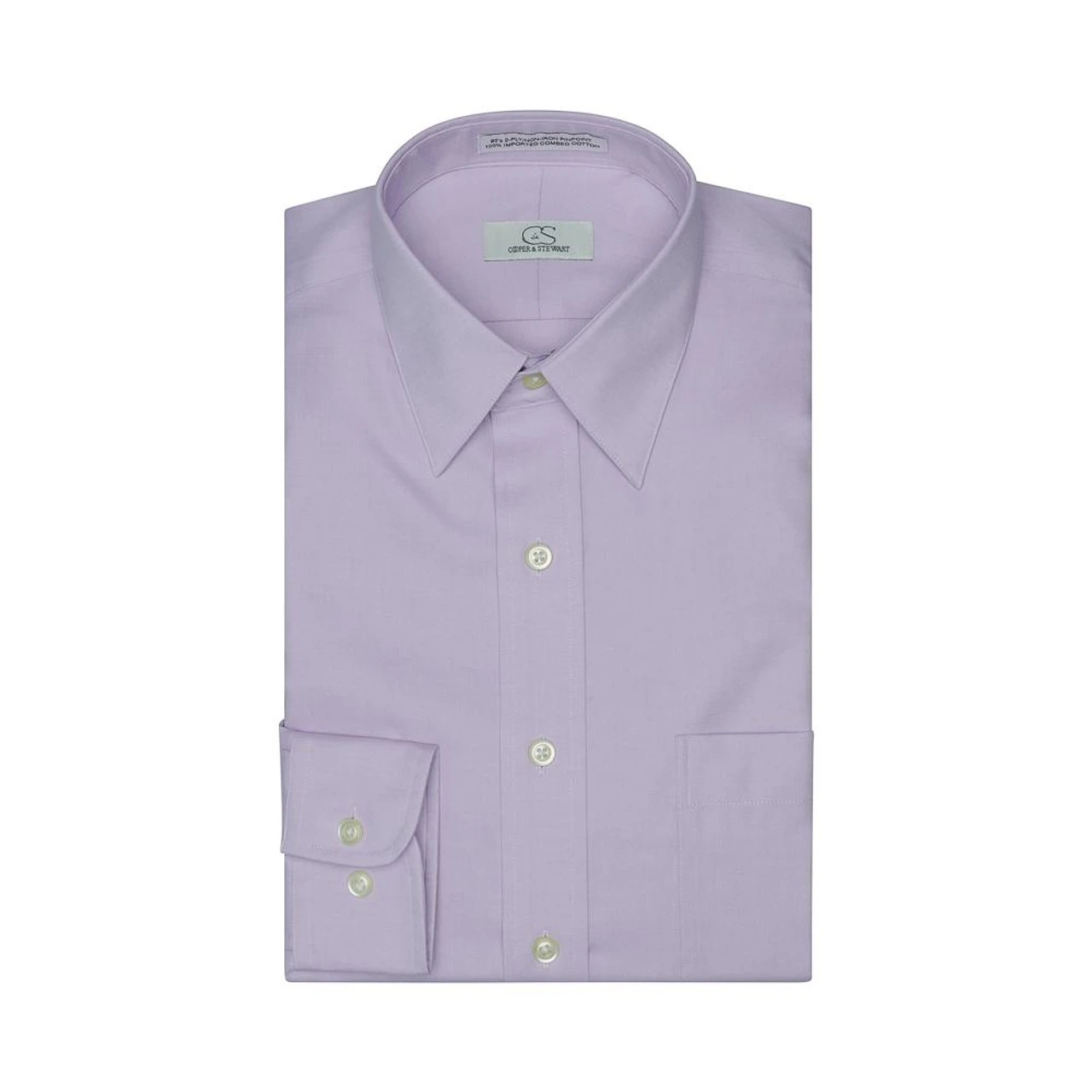 Cooper & Stewart Big Fit Spread Collar Cooper & Stewart Big Fit Spread Collar -Gustwillers Clothing Shop Cooper Stewart Big Fit Spread Collar LAVENDER 1 70813.1710778937