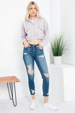 Cropped Hooded Jacket -Gustwillers Clothing Shop Cropped Hooded Jacket RAINDROP 4 19570.1710521701