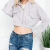 Cropped Hooded Jacket
