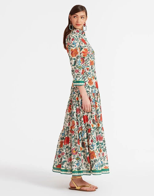 Bellini Dress Dragonflower Mini Multicolor in Voile Cotton Bellini Dress Dragonflower Mini Multicolor In Voile Cotton -Gustwillers Clothing Shop DRE0016COT003DRE02 MU01 0