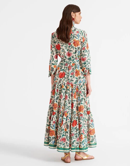 Bellini Dress Dragonflower Mini Multicolor in Voile Cotton Bellini Dress Dragonflower Mini Multicolor In Voile Cotton -Gustwillers Clothing Shop DRE0016COT003DRE02 MU01 1