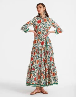 Bellini Dress Dragonflower Mini Multicolor In Voile Cotton 2 Bellini Dress Dragonflower Mini Multicolor In Voile Cotton -Gustwillers Clothing Shop DRE0016COT003DRE02 MU01 2