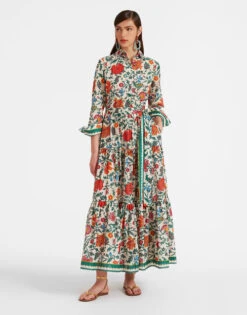 Bellini Dress Dragonflower Mini Multicolor In Voile Cotton 3 Bellini Dress Dragonflower Mini Multicolor In Voile Cotton -Gustwillers Clothing Shop DRE0016COT003DRE02 MU01 3