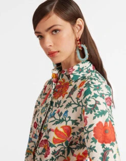 Bellini Dress Dragonflower Mini Multicolor In Voile Cotton 5 Bellini Dress Dragonflower Mini Multicolor In Voile Cotton -Gustwillers Clothing Shop DRE0016COT003DRE02 MU01 5