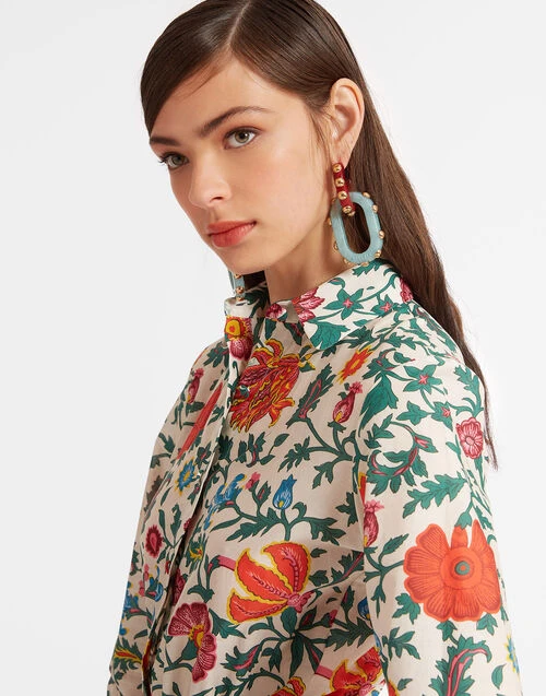 Bellini Dress Dragonflower Mini Multicolor in Voile Cotton Bellini Dress Dragonflower Mini Multicolor In Voile Cotton -Gustwillers Clothing Shop DRE0016COT003DRE02 MU01 5