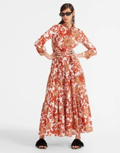 Bellini Dress Reef White In Voile Cotton -Gustwillers Clothing Shop DRE0016COT003REE01 WH01 2