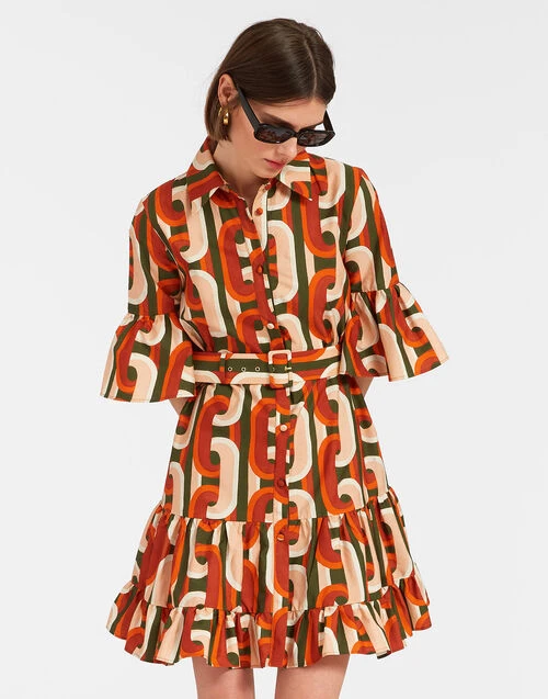 Choux Dress Prometheus Pale Pink in Summer Poplin Choux Dress Prometheus Pale Pink In Summer Poplin -Gustwillers Clothing Shop DRE0193COT039EUS01 PI02 3