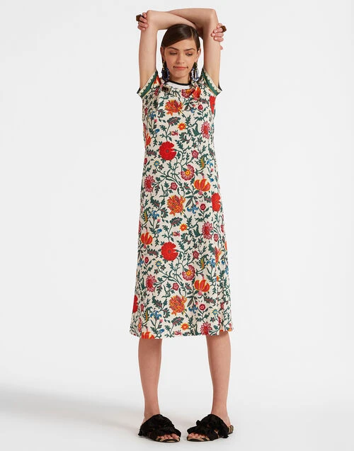 Sporty Swing Dress Dragonflower Mini Multicolor in Cotton Jersey Sporty Swing Dress Dragonflower Mini Multicolor In Cotton Jersey -Gustwillers Clothing Shop DRE0247JER002DRE03 MU01 0