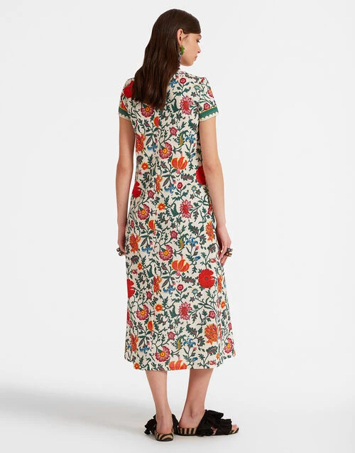 Sporty Swing Dress Dragonflower Mini Multicolor in Cotton Jersey Sporty Swing Dress Dragonflower Mini Multicolor In Cotton Jersey -Gustwillers Clothing Shop DRE0247JER002DRE03 MU01 1