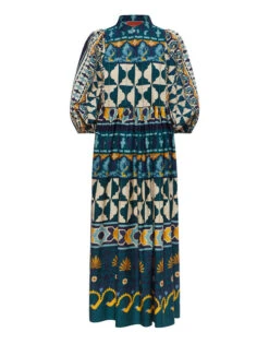 Portofino Dress Casareale Placèe Emerald In Summer Poplin 3 Portofino Dress Casareale Placèe Emerald In Summer Poplin -Gustwillers Clothing Shop DRE0374COT039REA01 GR04 5