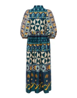 Portofino Dress Casareale Placèe Emerald In Summer Poplin 4 Portofino Dress Casareale Placèe Emerald In Summer Poplin -Gustwillers Clothing Shop DRE0374COT039REA01 GR04 6