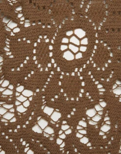 Lacey Long Sleeve Swing Dress Military Green In Cotton Lace -Gustwillers Clothing Shop DRE0418EMB028SOLID GR12 6