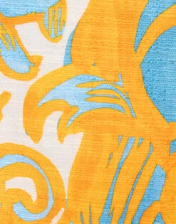 Bold Shoulder Mini Dress Anemone Orange In Shot Cotton -Gustwillers Clothing Shop DRE0544COT005ANE01 OR02 9