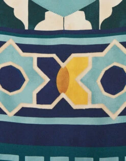 The Kaftan Casareale Placèe Emerald In Silk Twill With Feathers -Gustwillers Clothing Shop DRE0552SIL001REA01 GR04 6