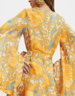 Mini Magnifico Dress Anemone Orange In Silk Twill 3 Mini Magnifico Dress Anemone Orange In Silk Twill -Gustwillers Clothing Shop DRE0561SIL001ANE01 OR02 3