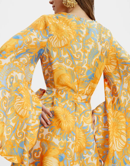 Mini Magnifico Dress Anemone Orange in Silk Twill Mini Magnifico Dress Anemone Orange In Silk Twill -Gustwillers Clothing Shop DRE0561SIL001ANE01 OR02 3