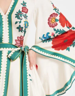 Mini Magnifico Dress Dragonflower Placée Multicolor In Silk Twill -Gustwillers Clothing Shop DRE0575SIL001DRE05 MU01 3