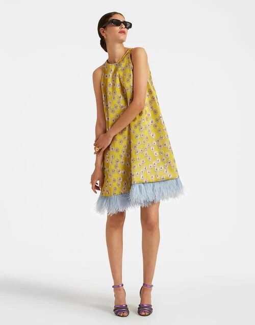 La Fenice Mini Dress Margarita in Jacquard La Fenice Mini Dress Margarita In Jacquard -Gustwillers Clothing Shop DRE0623JCQ039MGT01 MU01 3