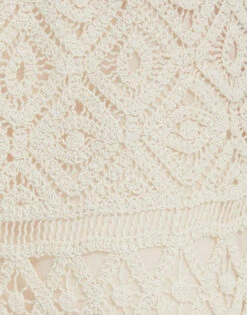 Lacey Mini Swing Dress Plaza Cream In Macramé -Gustwillers Clothing Shop DRE0634JCQ080PLA03 WH03 9