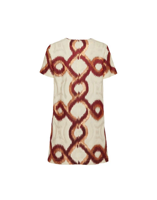 Mini Swing Dress Tackle Burgundy in Jacquard Mini Swing Dress Tackle Burgundy In Jacquard -Gustwillers Clothing Shop DRE0658JCQ081TAC03 RE02 8