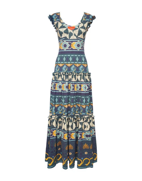 Pimento Dress Casareale Barré Placèe Emerald in Jersey Stretch Pimento Dress Casareale Barré Placèe Emerald In Jersey Stretch -Gustwillers Clothing Shop DRE0665JER043REA03 GR04 4