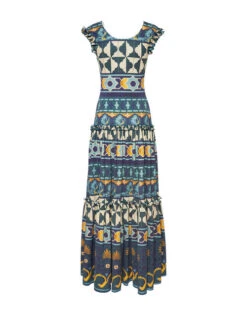 Pimento Dress Casareale Barré Placèe Emerald In Jersey Stretch 4 Pimento Dress Casareale Barré Placèe Emerald In Jersey Stretch -Gustwillers Clothing Shop DRE0665JER043REA03 GR04 5