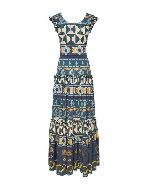 Pimento Dress Casareale Barré Placèe Emerald in Jersey Stretch Pimento Dress Casareale Barré Placèe Emerald In Jersey Stretch -Gustwillers Clothing Shop DRE0665JER043REA03 GR04 5