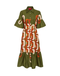 Choux Midi Dress Prometheus Placée Camouflage In Summer Poplin 5 Choux Midi Dress Prometheus Placée Camouflage In Summer Poplin -Gustwillers Clothing Shop DRE0733COT039EUS02 GR08 7