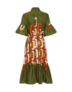 Choux Midi Dress Prometheus Placée Camouflage In Summer Poplin 6 Choux Midi Dress Prometheus Placée Camouflage In Summer Poplin -Gustwillers Clothing Shop DRE0733COT039EUS02 GR08 8