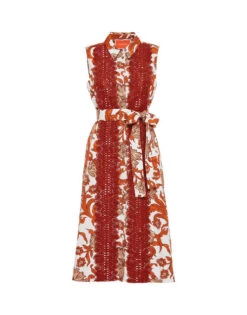 Tootsie Dress Reef White In Summer Poplin With Lacey Ribbons -Gustwillers Clothing Shop DRE0735COT039REE01 WH01 7