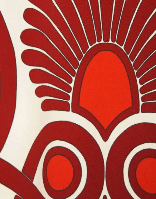 Stretch Tunic Medallion Placée Cream in Envers Satin Stretch Tunic Medallion Placée Cream In Envers Satin -Gustwillers Clothing Shop DRE0758VIS011MED01 WH03 9