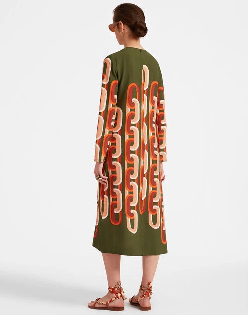 Long Sleeve Midi Swing Dress Prometheus Placée Camouflage in Sablé Long Sleeve Midi Swing Dress Prometheus Placée Camouflage In Sablé -Gustwillers Clothing Shop DRE0759VIS001EUS02 GR08 2